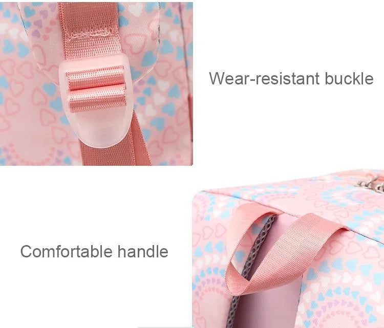 LK-006-UU】Rolling School Bags for Girls Backpack Children Waterproof School Backpacks with Wheels Middle School Trolley Luggage Back Pack