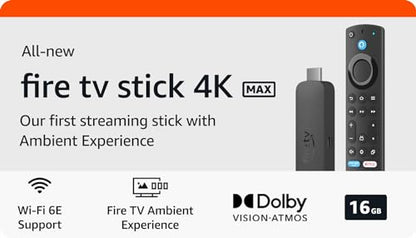 Amazon Fire TV Stick 4K Maxストリーミングデバイス、Wi-Fi 6Eをサポート、ケーブルや衛星放送なしで無料ライブTVを視聴可能