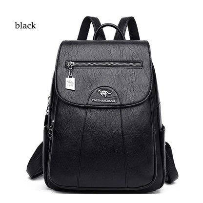 LW-021-UU】Women Soft Leather Backpacks Vintage Female Shoulder Bags Sac a Dos Casual Travel Ladies Bagpack Mochilas School Bags