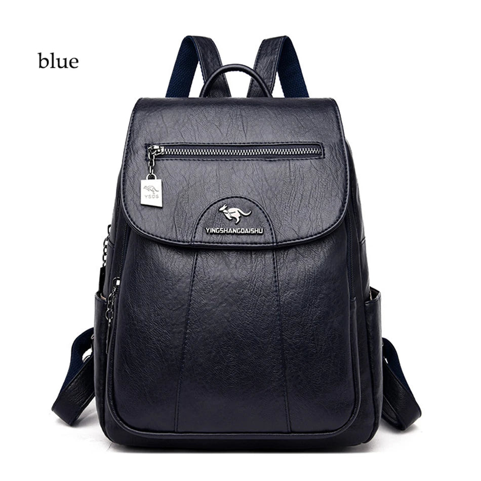 LW-021-UU】Women Soft Leather Backpacks Vintage Female Shoulder Bags Sac a Dos Casual Travel Ladies Bagpack Mochilas School Bags