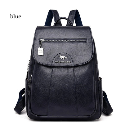 LW-021-UU】Women Soft Leather Backpacks Vintage Female Shoulder Bags Sac a Dos Casual Travel Ladies Bagpack Mochilas School Bags