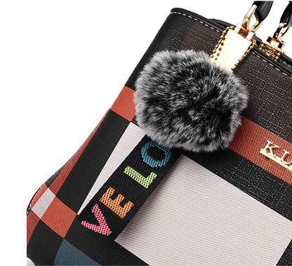 LW-001-UU】Yogodlns New Luxury Handbag Women Stitching Wild Messenger Bags Designer Brand Plaid Shoulder Bag Female Ladies Totes