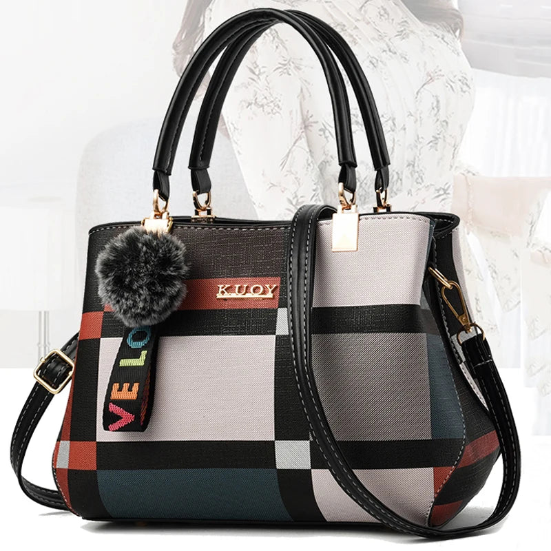 LW-001-UU】Yogodlns New Luxury Handbag Women Stitching Wild Messenger Bags Designer Brand Plaid Shoulder Bag Female Ladies Totes