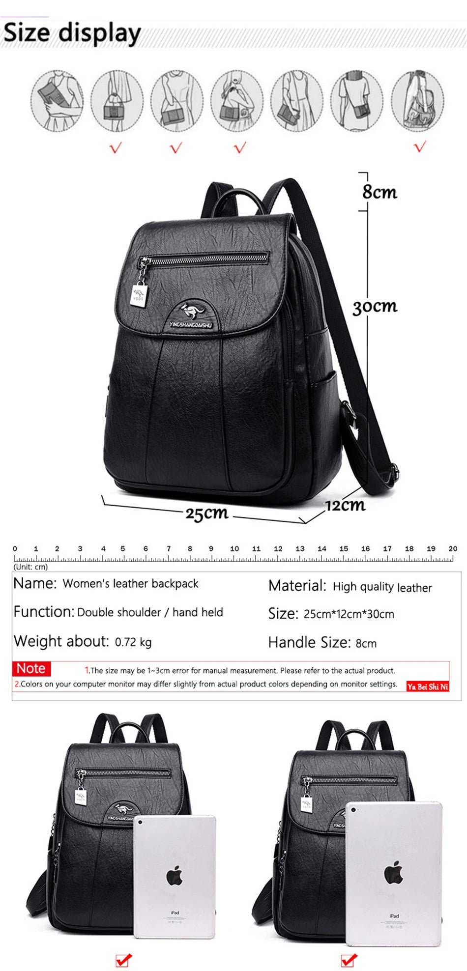 LW-021-UU】Women Soft Leather Backpacks Vintage Female Shoulder Bags Sac a Dos Casual Travel Ladies Bagpack Mochilas School Bags