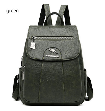 LW-021-UU】Women Soft Leather Backpacks Vintage Female Shoulder Bags Sac a Dos Casual Travel Ladies Bagpack Mochilas School Bags