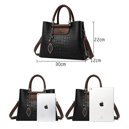 LW-009-UU】Brand Leather 3 Layers Alligator Crossbody Bag for Women Female Shoulder Messenger Sac Luxury Designer Ladies Handbags