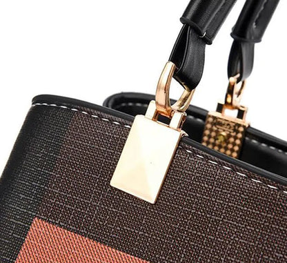 LW-001-UU】Yogodlns New Luxury Handbag Women Stitching Wild Messenger Bags Designer Brand Plaid Shoulder Bag Female Ladies Totes