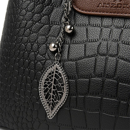 LW-009-UU】Brand Leather 3 Layers Alligator Crossbody Bag for Women Female Shoulder Messenger Sac Luxury Designer Ladies Handbags