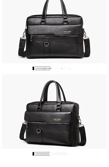 LM-001-UU】Men Briefcase Bag High Quality Business Famous Brand PU Leather Shoulder Messenger Bags Office Handbag 14 inch Laptop bag