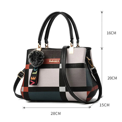 LW-001-UU】Yogodlns New Luxury Handbag Women Stitching Wild Messenger Bags Designer Brand Plaid Shoulder Bag Female Ladies Totes