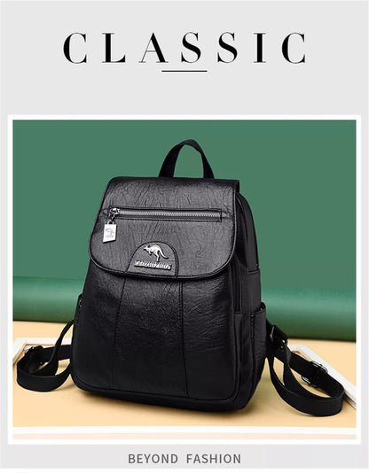 LW-021-UU】Women Soft Leather Backpacks Vintage Female Shoulder Bags Sac a Dos Casual Travel Ladies Bagpack Mochilas School Bags