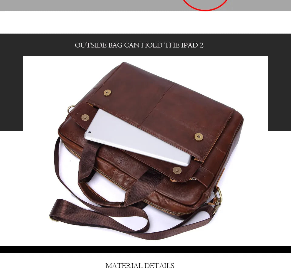 LM-013-UU】Men Genuine Leather Handbags Casual Leather Laptop Bags Male Business Travel Messenger Bags Men's Crossbody Shoulder Bag