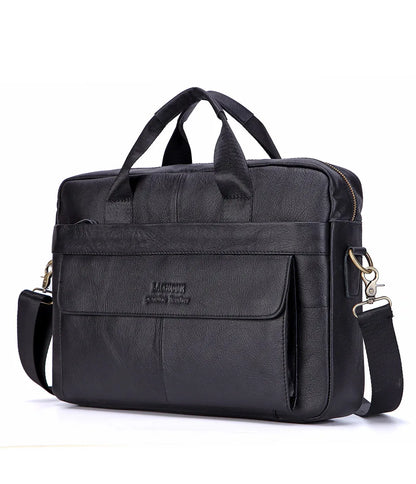 LM-013-UU】Men Genuine Leather Handbags Casual Leather Laptop Bags Male Business Travel Messenger Bags Men's Crossbody Shoulder Bag