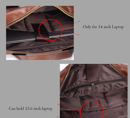 LM-013-UU】Men Genuine Leather Handbags Casual Leather Laptop Bags Male Business Travel Messenger Bags Men's Crossbody Shoulder Bag