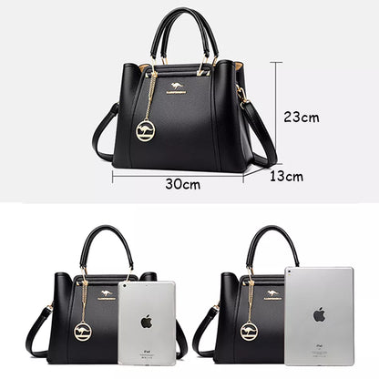 LW-002-UU】Soft Leather Luxury Handbags Women Bags Designer 3 Layers Shoulder Crossbody Sac Ladies Large Capacity Shopping Messenger Tote