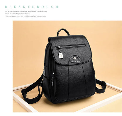 LW-021-UU】Women Soft Leather Backpacks Vintage Female Shoulder Bags Sac a Dos Casual Travel Ladies Bagpack Mochilas School Bags