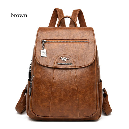 LW-021-UU】Women Soft Leather Backpacks Vintage Female Shoulder Bags Sac a Dos Casual Travel Ladies Bagpack Mochilas School Bags