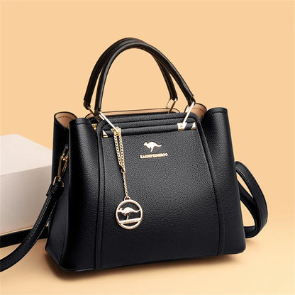 LW-002-UU】Soft Leather Luxury Handbags Women Bags Designer 3 Layers Shoulder Crossbody Sac Ladies Large Capacity Shopping Messenger Tote