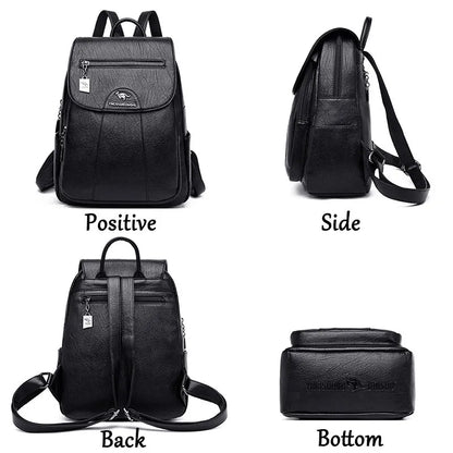 LW-021-UU】Women Soft Leather Backpacks Vintage Female Shoulder Bags Sac a Dos Casual Travel Ladies Bagpack Mochilas School Bags