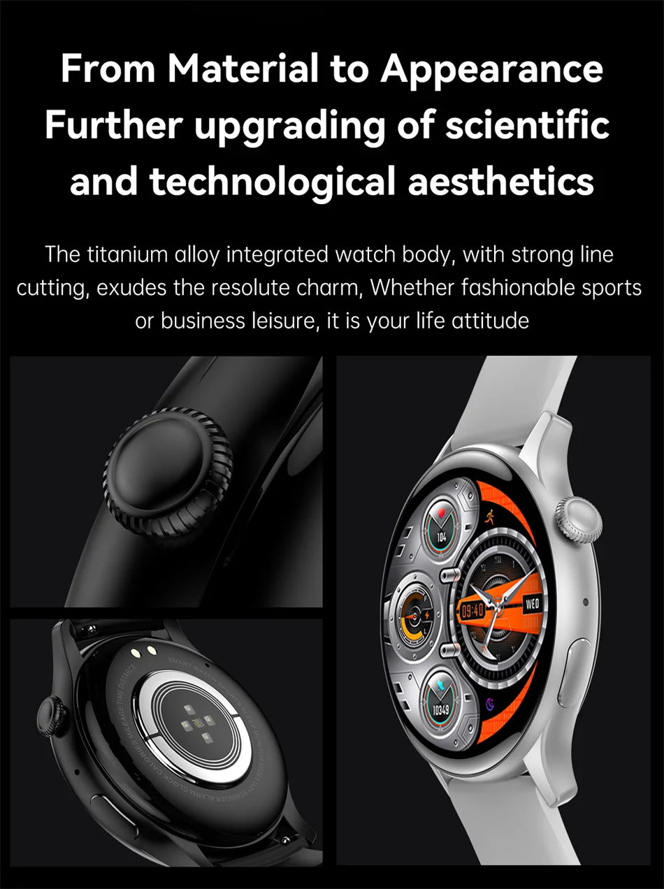 WW-010-UU】Smartwatch 1.43 inch Full Screen Bluetooth Calling Heart Rate Sleep Monitor Sport Models Smart Watch For Men Women+Box