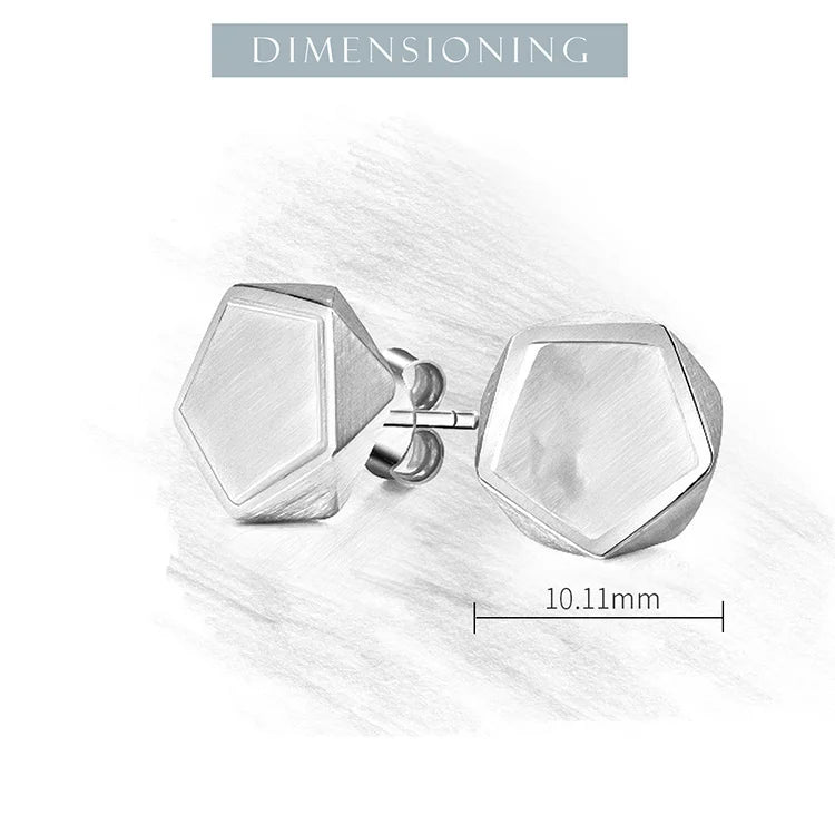 JE-018-UU】Lotus Fun Real 925 Sterling Silver Creative North European Style Geometric Angles Design Fine Jewelry Stud Earrings for Women