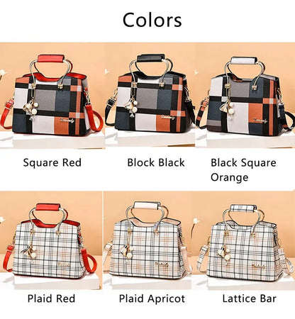 LW-010-UU】Fashion Handbag Crossbody Bags for Women Faux Leather Bag Adjustable Strap Top Handle Bag Large Capacity Shoulder Bags Totes