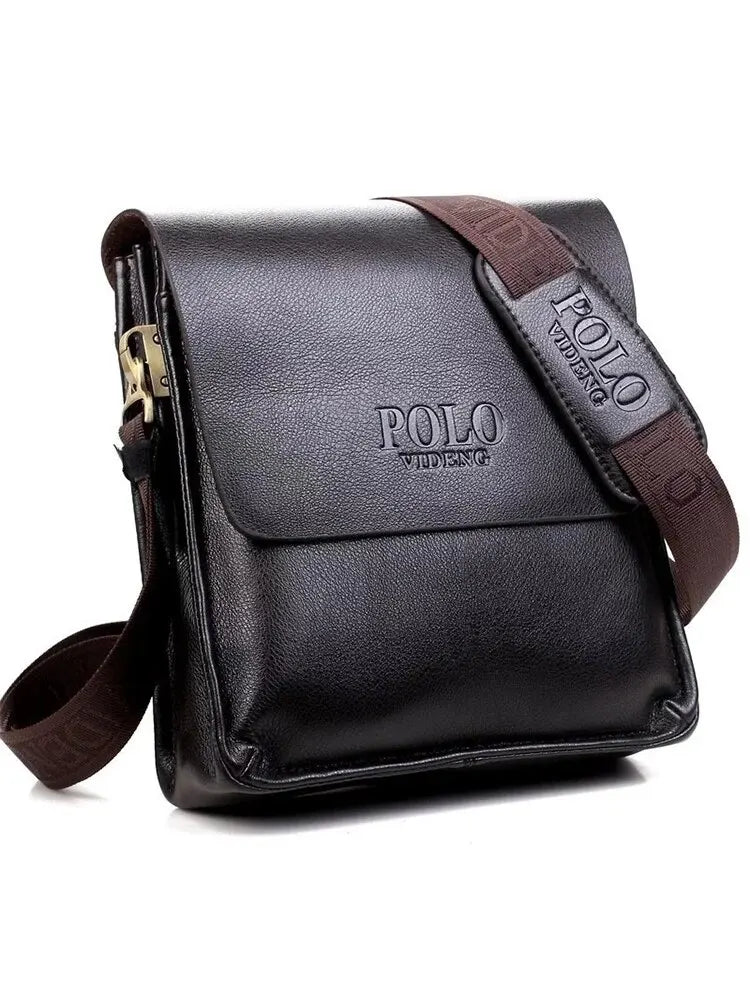 LM-004-UU-1】PU Leather Letter Pattern Shoulder Bag Large Capacity Wear-resistant And Scratchproof Shoulder Crossbody Bag For Men