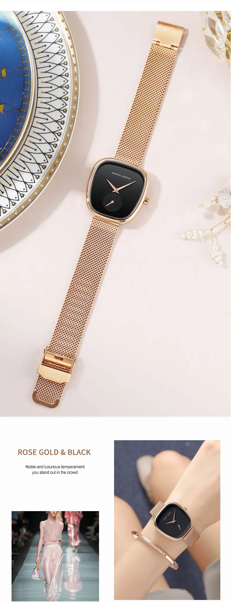 WW-007-UU】Women's Watch Luxury Japan Movement Original Design Waterproof Quartz WristWatch Bracelet Women