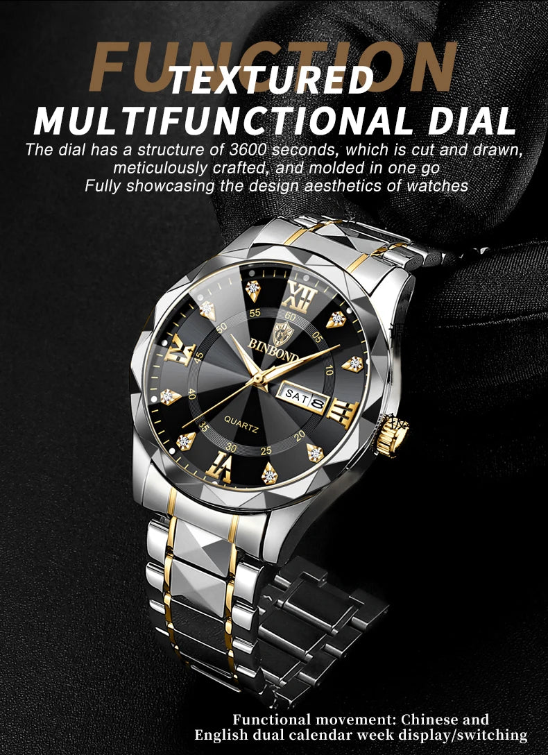 MW-006-UU】Fashion Business Watch Men Warterproof Sports Mens Watch Top Brand Luxury Clock Male Quartz Wristwatch