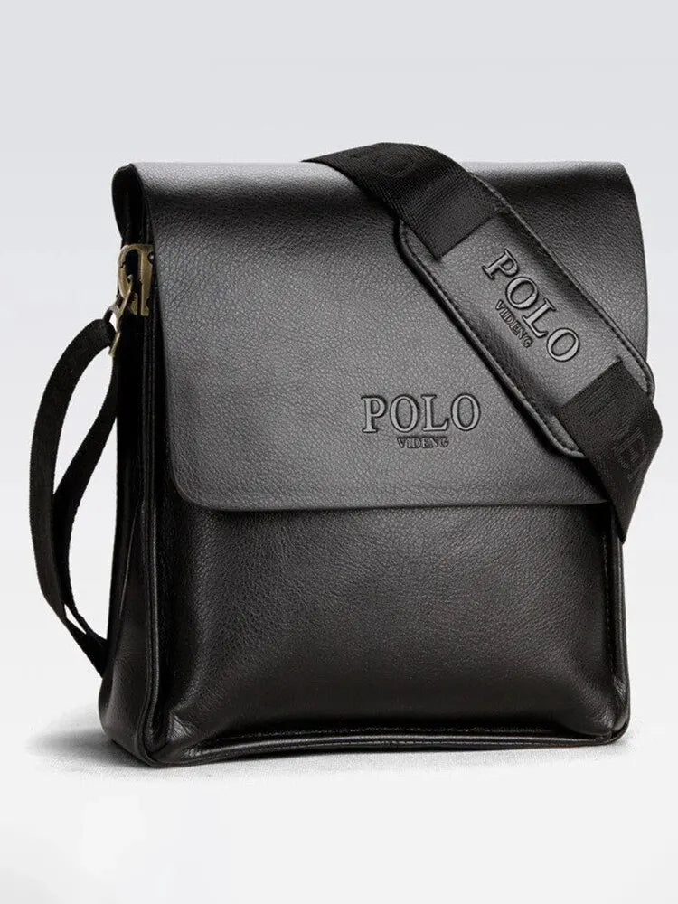 LM-004-UU-1】PU Leather Letter Pattern Shoulder Bag Large Capacity Wear-resistant And Scratchproof Shoulder Crossbody Bag For Men