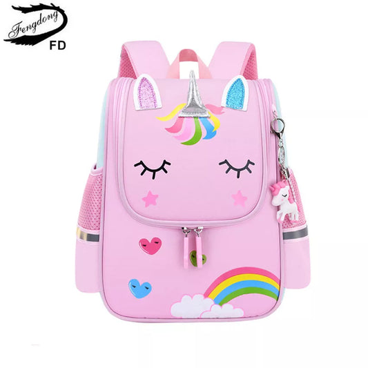 LK-004-UU】Fengdong little girl school bags kids cute bookbag animal schoolbag elementary student small backpack girl kindergarten backpack