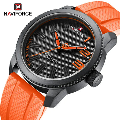 MW-002-UU】NAVIFORCE Top Luxury Brand Quartz Watch Men Silicone Strap Military Waterproof