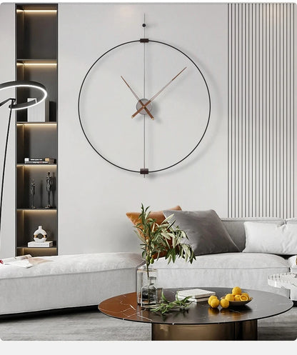 WT-006-UU】Luxury Round Wall Clocks Large Simple Nordic Art Mural Modern Wall Clock Living Room Unusual Orologio Da Parete Home Decoration