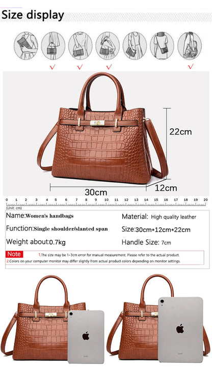 LW-024-UU】3-layer Women Single Shoulder Bag 2023 Soft Leather Designer Handbag Brand Tote Bag Large Capacity Casual Women Handbags A Main