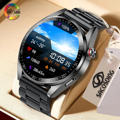 WM-A025-UUJ】8G RAM 454*454 HD Screen Men Smart Watch Always Display Bluetooth Call Local Music Smartwatch For Android ios