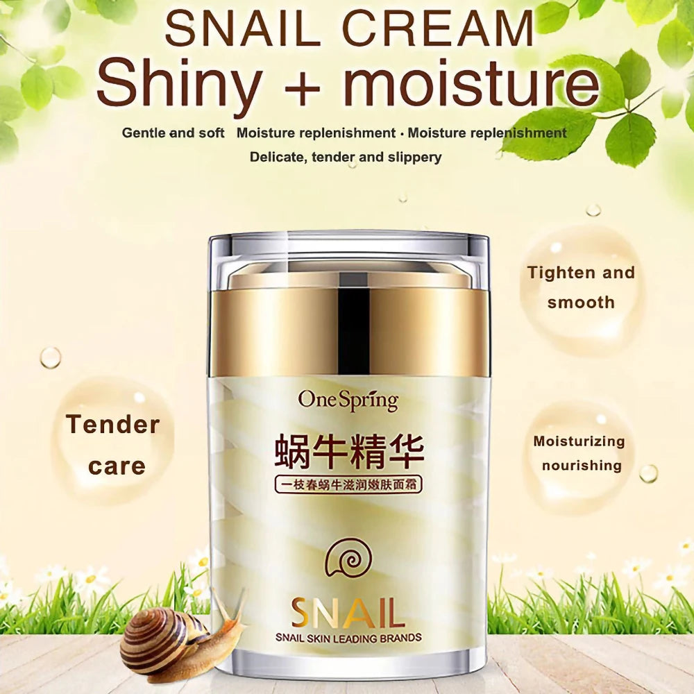 BM-013-UU】Snail Collagen Skin Care Set Golden Face Serum Nourishing Brighten Skin Anti Dryness Moisturizing Cream Soothes Skin Eye Essence