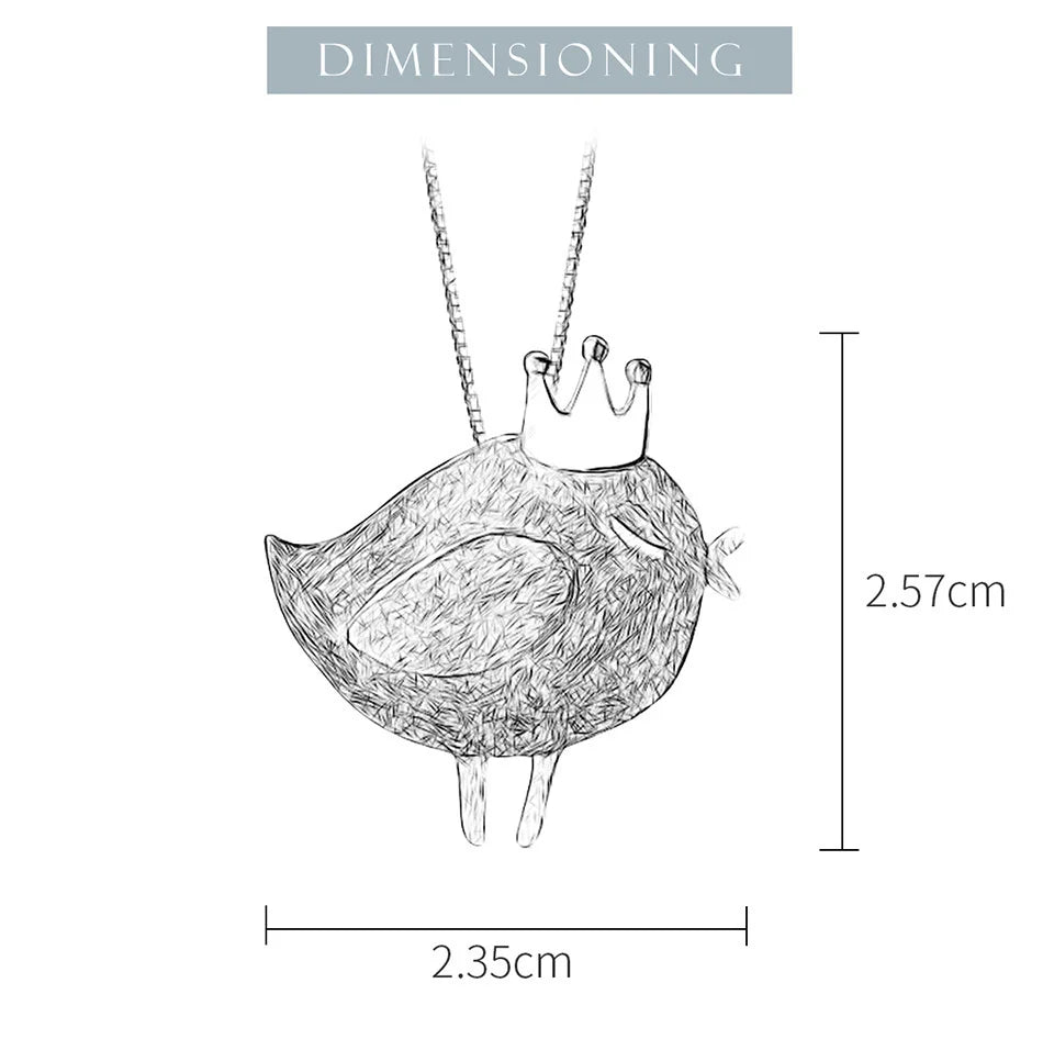 JN-007-UU】Lotus Fun Real 925 Sterling Silver Natural Handmade Fine Jewelry Lovely Princess Bird Pendant without Necklace for Women