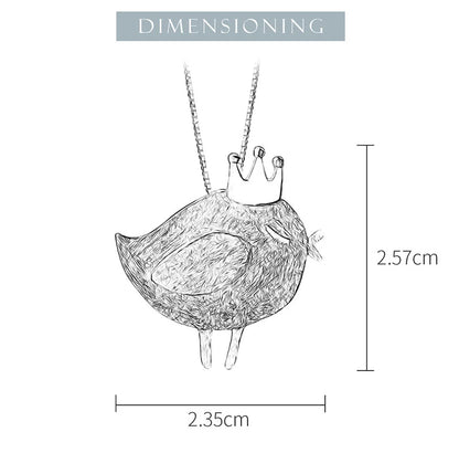 JN-007-UU】Lotus Fun Real 925 Sterling Silver Natural Handmade Fine Jewelry Lovely Princess Bird Pendant without Necklace for Women