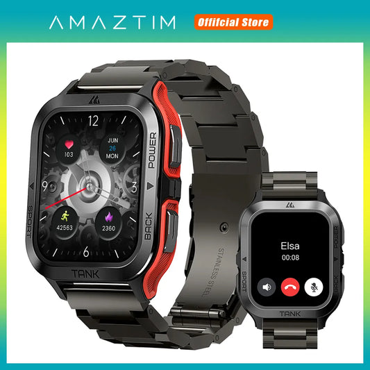 WM-A031-U】AMAZTIM TANK M2 Ultra Smartwatches For Men 5ATM IP69K Waterproof Mens Digital Watch Bluetooth Call Fitness Tracker