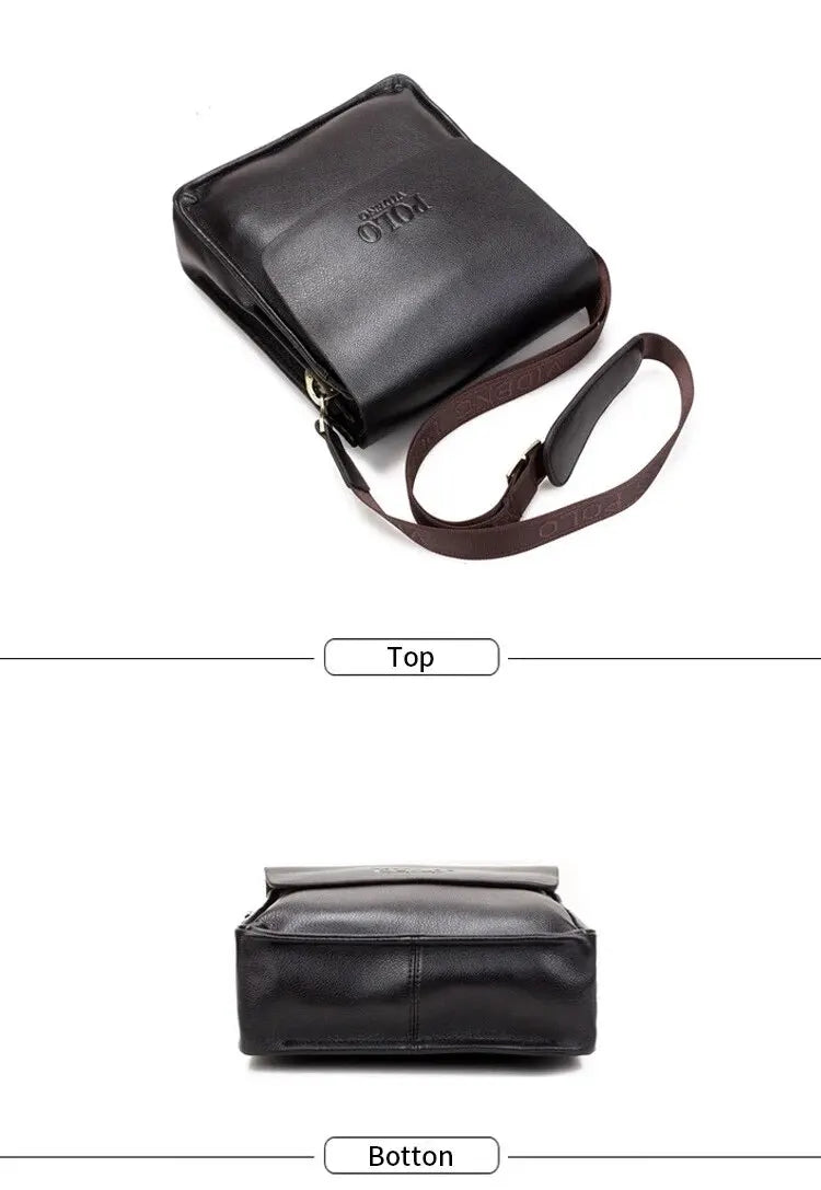 LM-004-UU-1】PU Leather Letter Pattern Shoulder Bag Large Capacity Wear-resistant And Scratchproof Shoulder Crossbody Bag For Men