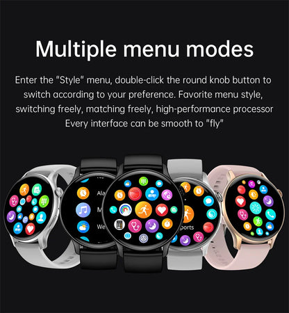 WW-010-UU】Smartwatch 1.43 inch Full Screen Bluetooth Calling Heart Rate Sleep Monitor Sport Models Smart Watch For Men Women+Box