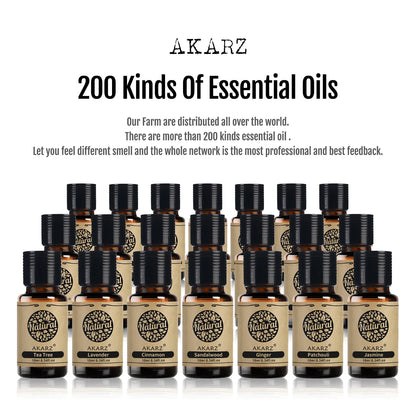 BM-018-UU】AKARZ 10ml*8 Essential Oil Set - Bergamot, Vanilla, Honeysuckle, Chamomile, Jasmine, Musk, Eucalyptus & Osmanthus for Skin Care