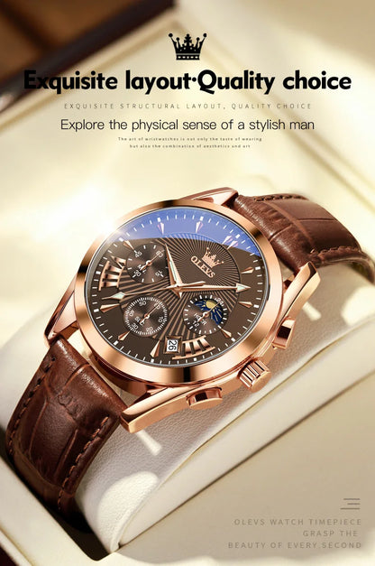 MW-008-UU】OLEVS Luxury Brand Men's Watches High Quality Quartz Watch for Men Fashion Casual Man Wristwatch