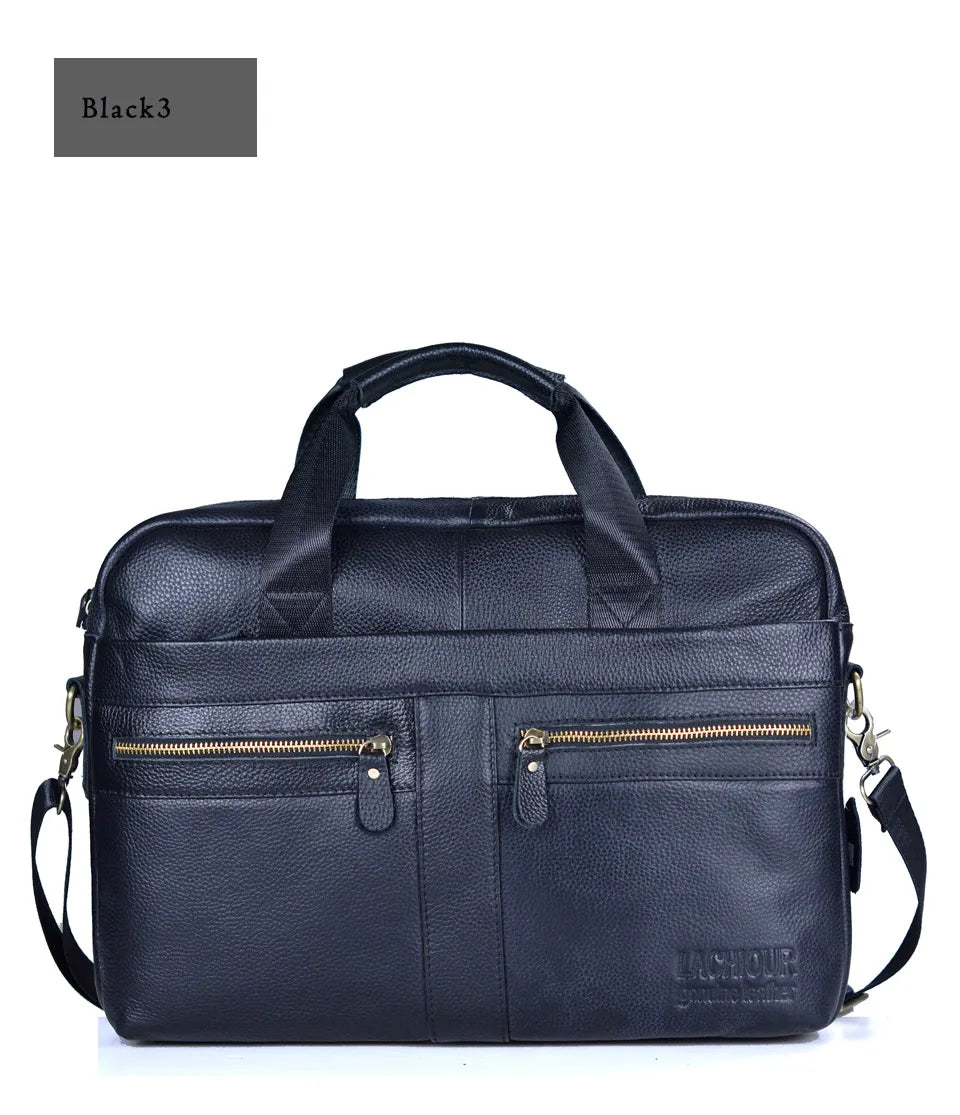 LM-013-UU】Men Genuine Leather Handbags Casual Leather Laptop Bags Male Business Travel Messenger Bags Men's Crossbody Shoulder Bag