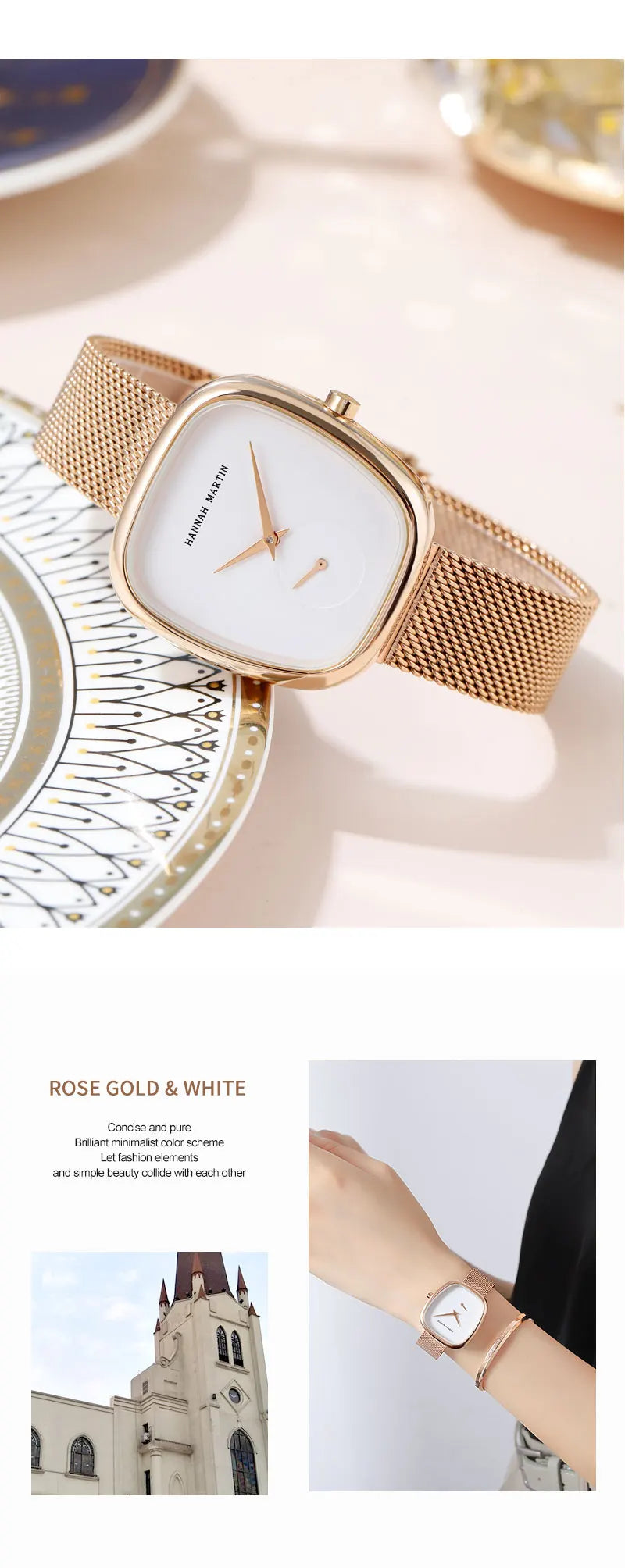 WW-007-UU】Women's Watch Luxury Japan Movement Original Design Waterproof Quartz WristWatch Bracelet Women