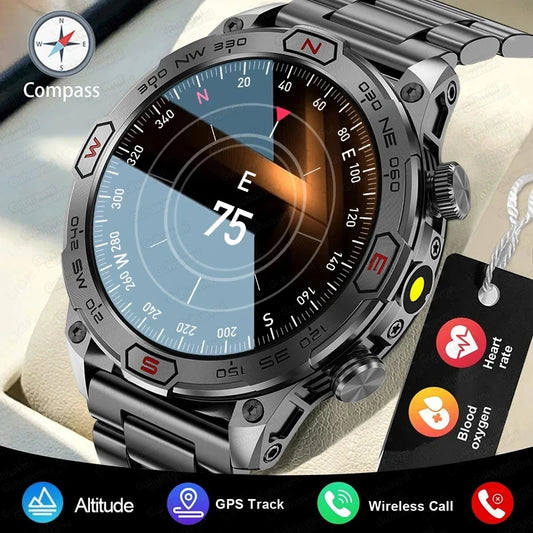 WW-013-UU】Android IOS Outdoor Sport GPS Smart Watch Men 1.43'' 466*466 HD AMOLED Screen IP68 Waterproof Bluetooth Call