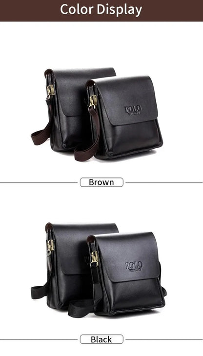 LM-004-UU-1】PU Leather Letter Pattern Shoulder Bag Large Capacity Wear-resistant And Scratchproof Shoulder Crossbody Bag For Men