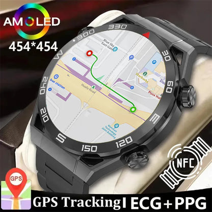 WM-A027-UUJ】GPS Smart Watch Men 1.5 Inch 454*454 HD resolution Voice Calling NFC Watches Compass IP68 Waterproof ECG Smartwatch For Android