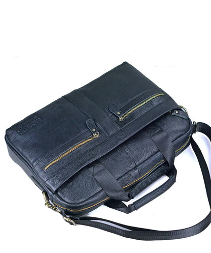 LM-013-UU】Men Genuine Leather Handbags Casual Leather Laptop Bags Male Business Travel Messenger Bags Men's Crossbody Shoulder Bag