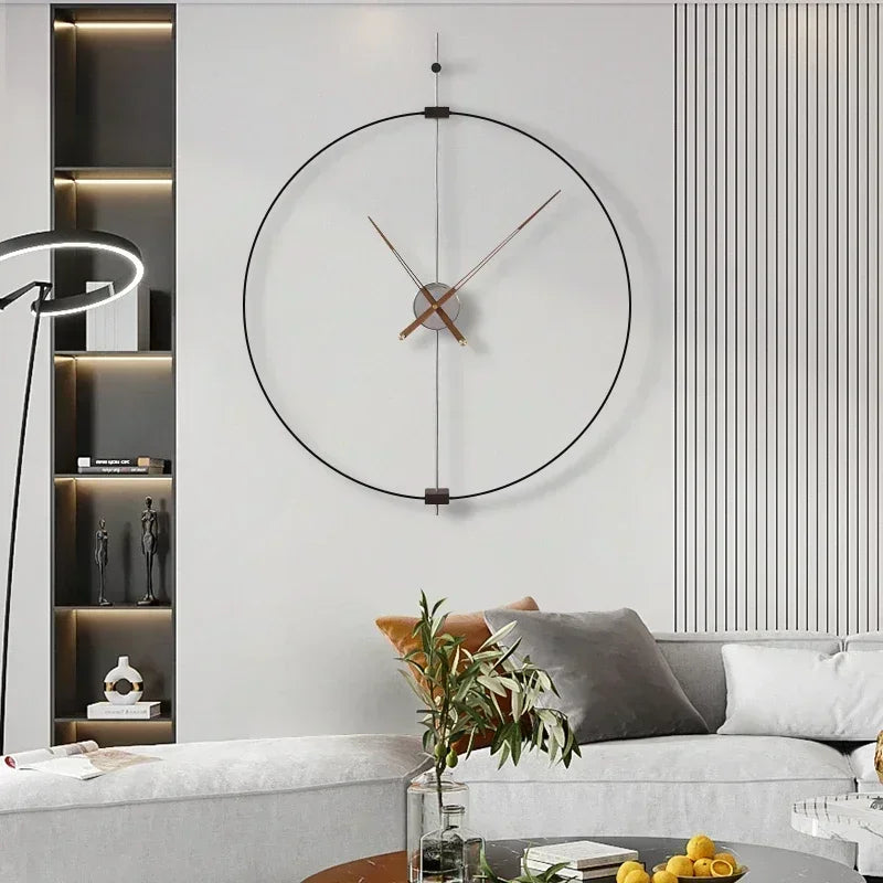 WT-006-UU】Luxury Round Wall Clocks Large Simple Nordic Art Mural Modern Wall Clock Living Room Unusual Orologio Da Parete Home Decoration